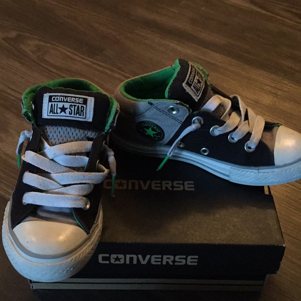 Converse: Boys- Black, Grey & Green